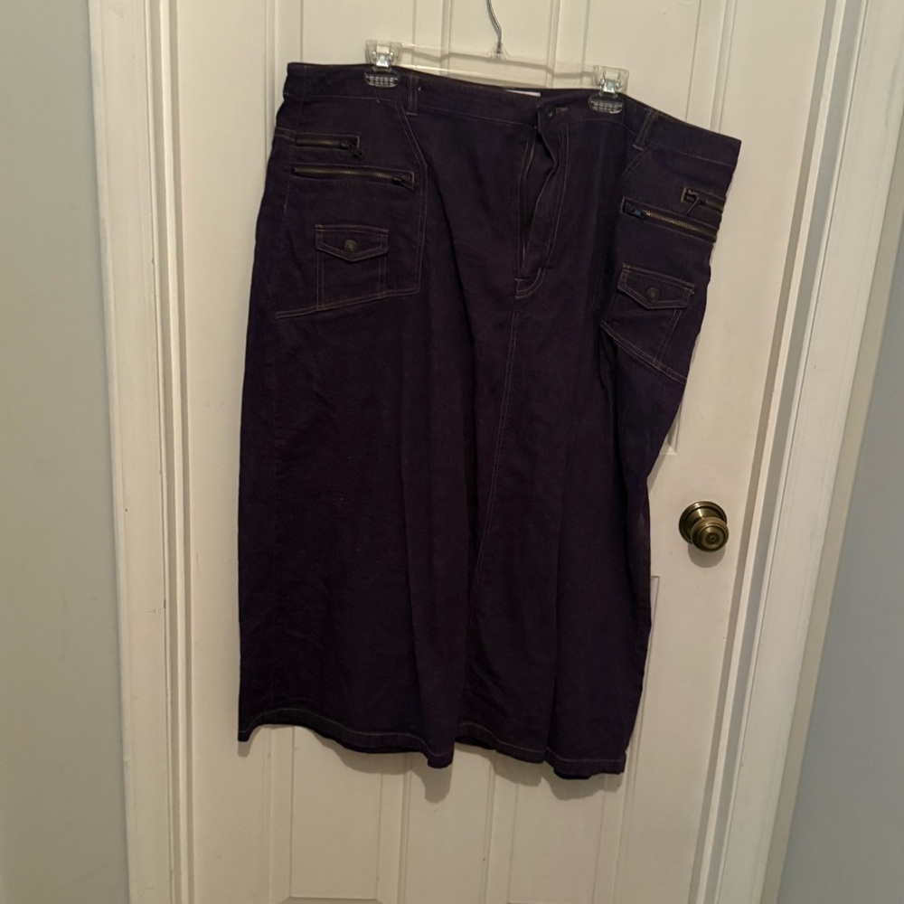 Vintage Y2K Denim 24/7 Purple Denim Jacket & Skirt Set Size 24W - Picture 6 of 9